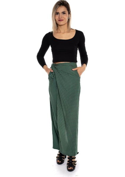 Mgebutik Yeşil Kadın Pantolon Salaş