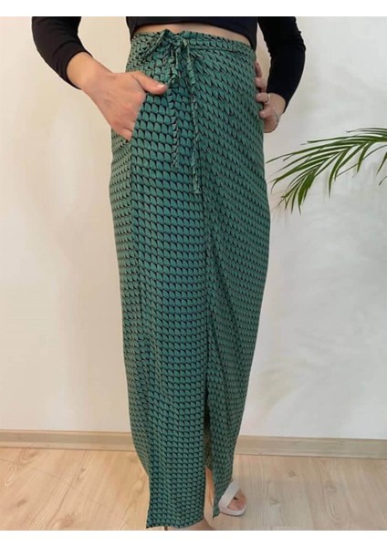 Mgebutik Yeşil Kadın Pantolon Salaş modelleri