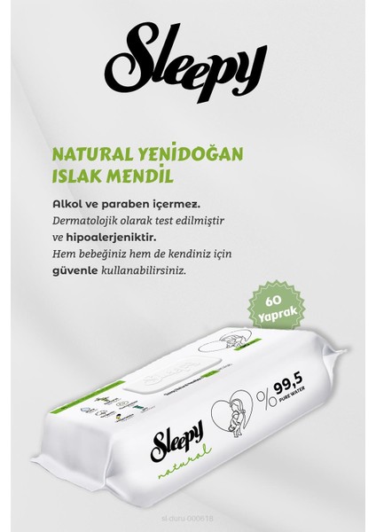 Natural Yenidoğan Islak Bebek Havlusu 36 Al 33 Öde 60'lı ve Bebe Pamuğu