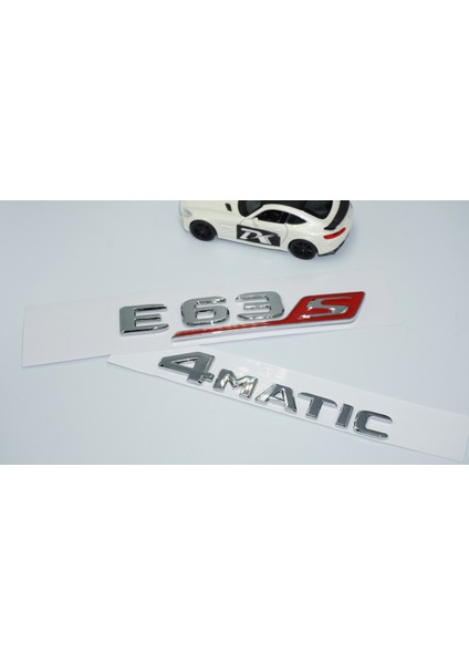 E63S 4matic Bagaj Kırmızı Krom Abs Yazı Logo Benz Ile Uyumlu