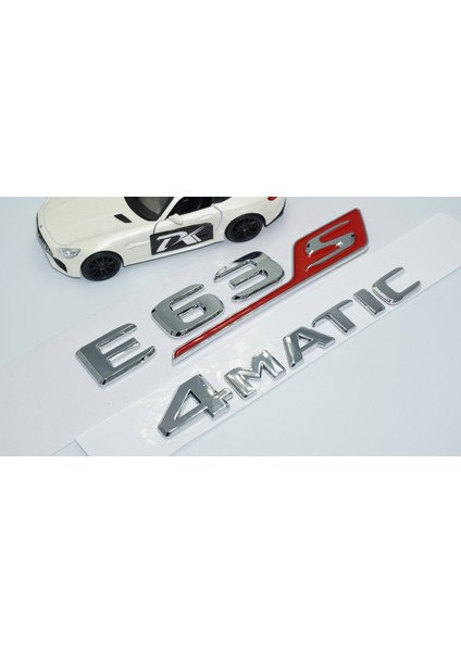 E63S 4matic Bagaj Kırmızı Krom Abs Yazı Logo Benz Ile Uyumlu