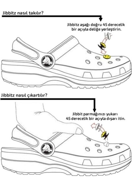 Jibbitz Terlik Süs Taşlı 5'li Set