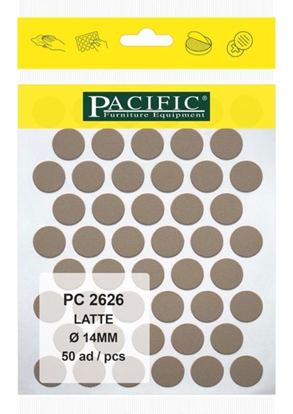 Latte Pacific Yapışkanlı Tapa -14 mm