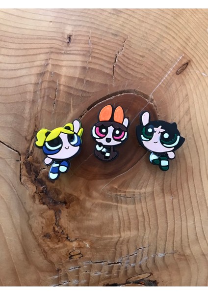 Jibbitz Pin Terlik Süsü Powerpuff Girls 3 Lü Set