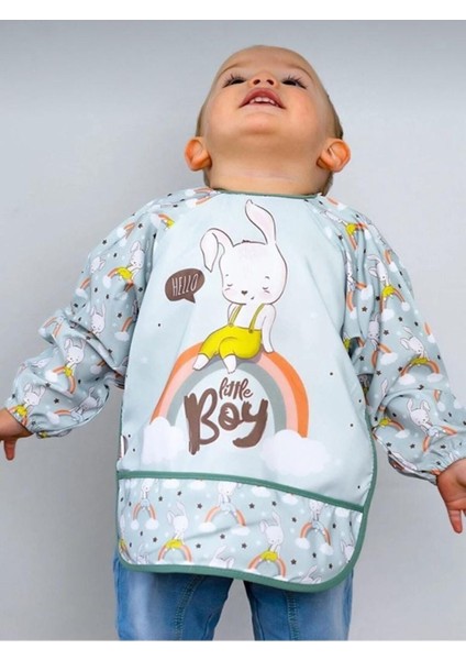 3 Lü Kombin (Zürafa-Geyik-Tavşan) Set Sıvı Gecirmez Aktivite-Boyama-Mama Önlüğü