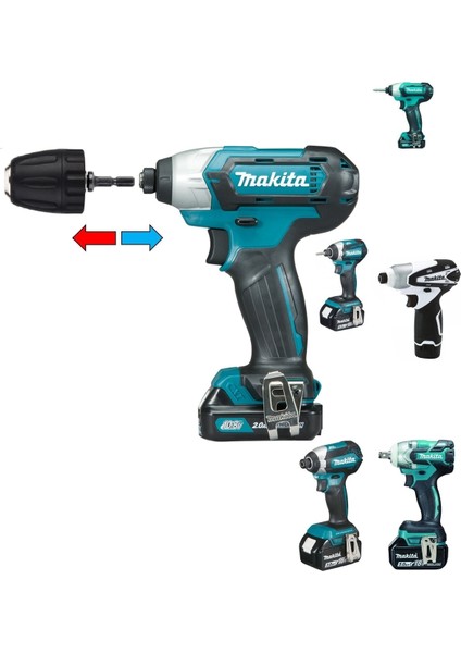 Makita DTD146SFE3 TD110DWAE DTW1001RTJ TD110DWAE DTD154RFJ DF033DWAE TD090DWE Akülü Şarjlı Mandren