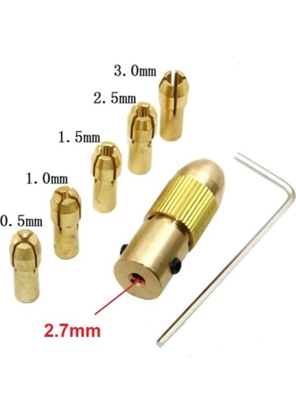 Otomatik Mandrel Mini Motor Mandreni Chuck Üniversal 2.7 mm Mil Penset Okul Proje Ödev Hobi 5'li Pens