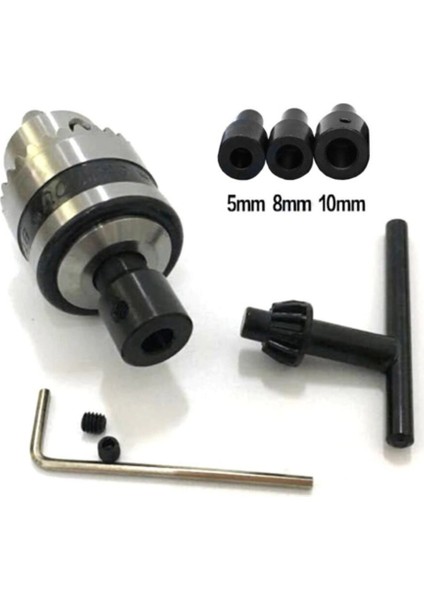 10 mm Mandren Otomatik Mandrel Okul Proje Ödev Hobi Uygulama 5 mm-8 mm-10 mm Motora Bağlama Kaplin