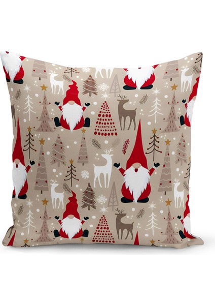 Yılbaşı Serisi Çift Tarafı Dijital Baskılı Kırlent Kılıfı (Christmas Noel Cushion Cover)