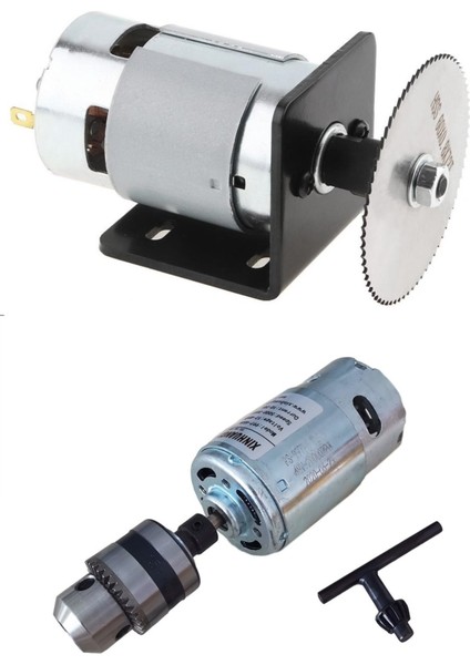 14.4V Dc Motor ve Elektronik Hız Kontrol Tetik Seti Cnc Uygulama Proje Ödev RS775 Powertech