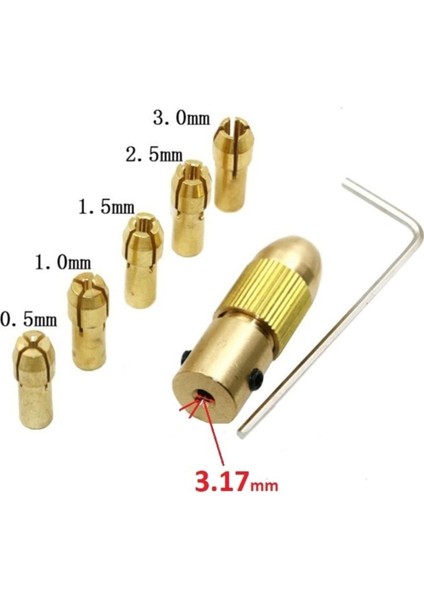 Motor Için Otomatik Mandrel 5 Pensetli Üniversal Okul Proje Ödev Hobi Uygulama 3.17 mm Motor Giriş
