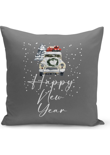 Yılbaşı Serisi Çift Tarafı Dijital Baskılı Kırlent Kılıfı (Christmas Noel Cushion Cover)