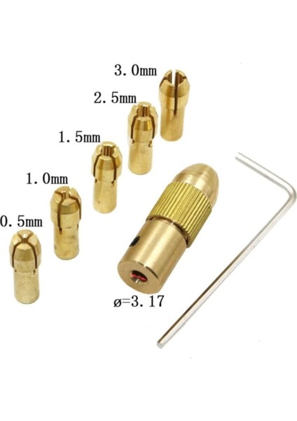 Motor Için Küçük 3 Çene Pesnli Mandren 3.2 mm Motor Girişli Okul Proje Ödev Uygulama Hobi