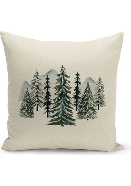 Yılbaşı Serisi Çift Tarafı Dijital Baskılı Kırlent Kılıfı (Christmas Noel Cushion Cover)