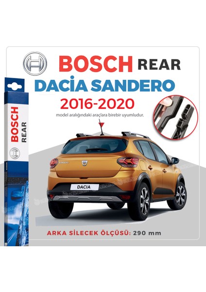 Rear Dacia Sandero 2016 - 2020 Arka Silecek - H840