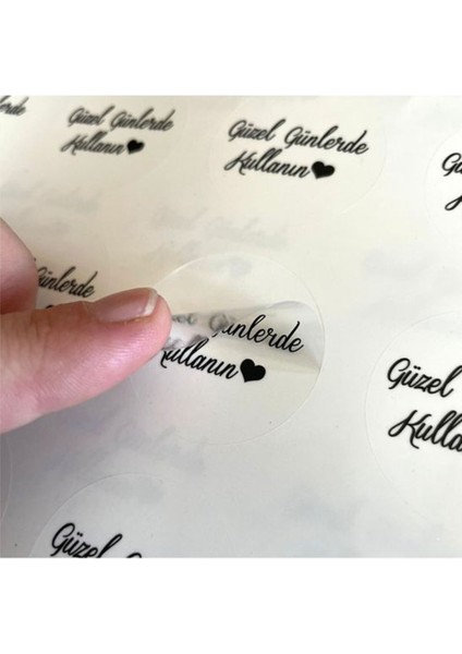 Şeffaf Sticker Güzel Günlerde Kullanın Etiketi Yuvarlak Sticker