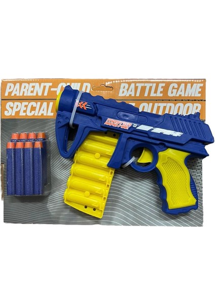 Sünger Dart Atan Tabanca - Çoklu Şarjörlü Soft Nerf Mermi Atan Rapid Tabanca - Master Rapid Fire 8