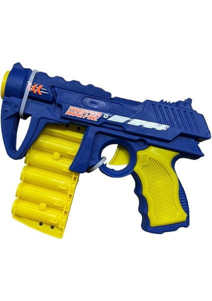 Sünger Dart Atan Tabanca - Çoklu Şarjörlü Soft Nerf Mermi Atan Rapid Tabanca - Master Rapid Fire 8