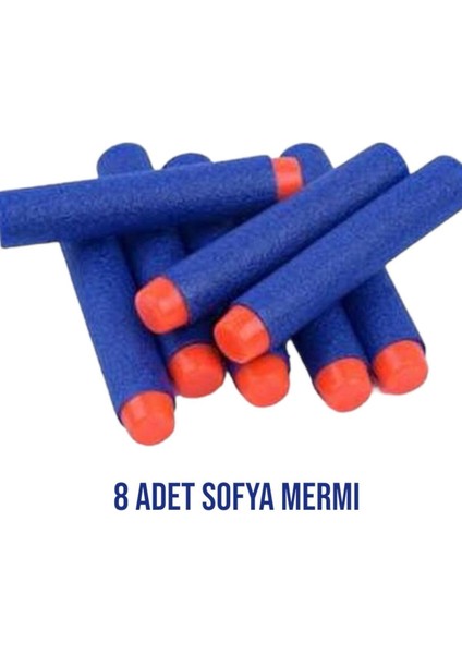 Sünger Dart Atan Tabanca - Çoklu Şarjörlü Soft Nerf Mermi Atan Rapid Tabanca - Master Rapid Fire 8