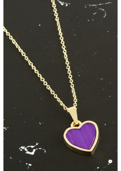 Kalp Polyester Kolye