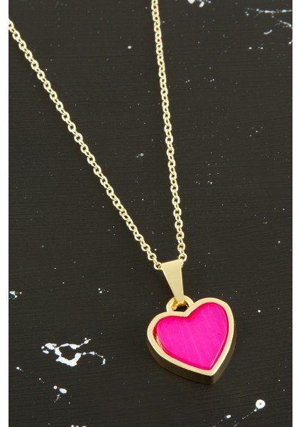 Kalp Polyester Kolye