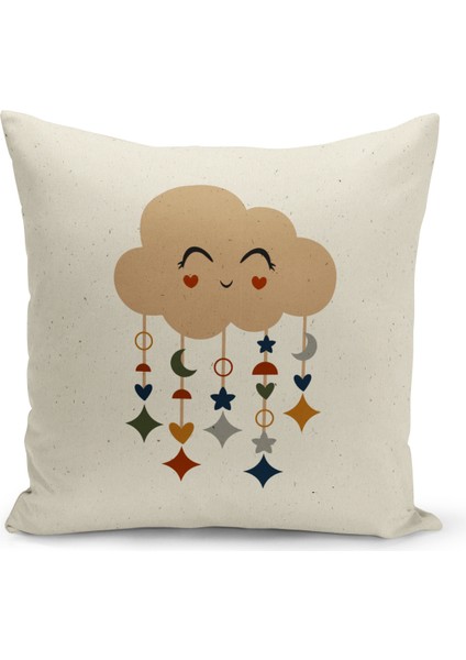 Çocuk Bebek Serisi Çift Tarafı Dijital Baskılı Kırlent Kılıfı (Kids Children Cushion Cover)