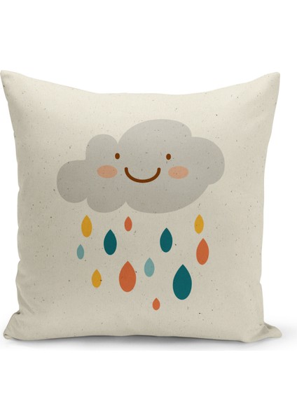 Çocuk Bebek Serisi Çift Tarafı Dijital Baskılı Kırlent Kılıfı (Kids Children Cushion Cover)