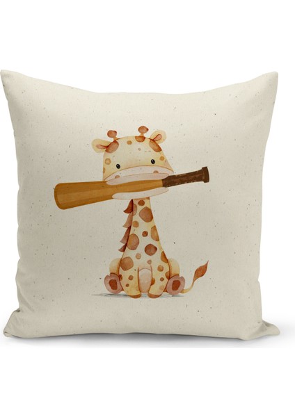 Çocuk Bebek Serisi Çift Tarafı Dijital Baskılı Kırlent Kılıfı (Kids Children Cushion Cover)