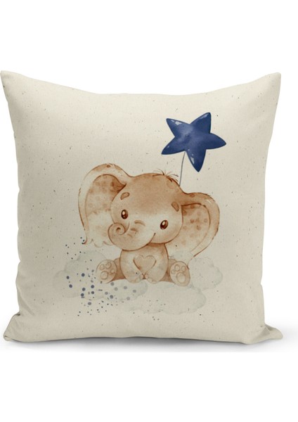 Çocuk Bebek Serisi Çift Tarafı Dijital Baskılı Kırlent Kılıfı (Kids Children Cushion Cover)