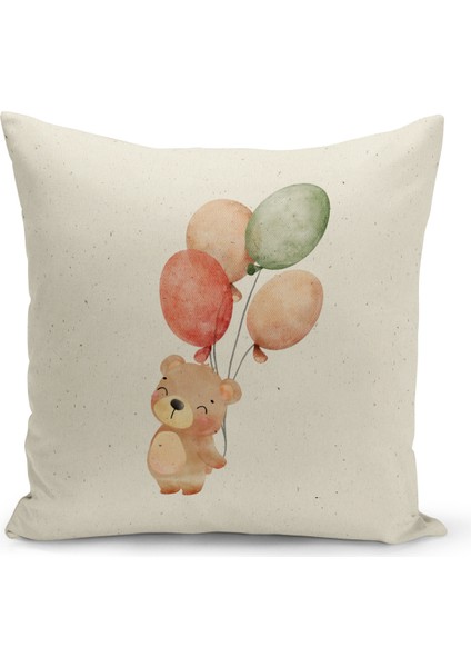 Çocuk Bebek Serisi Çift Tarafı Dijital Baskılı Kırlent Kılıfı (Kids Children Cushion Cover)