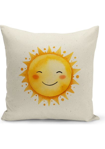 Çocuk Bebek Serisi Çift Tarafı Dijital Baskılı Kırlent Kılıfı (Kids Children Cushion Cover)