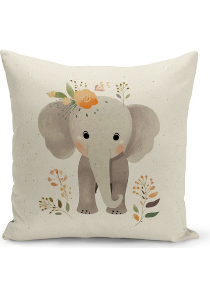 Çocuk Bebek Serisi Çift Tarafı Dijital Baskılı Kırlent Kılıfı (Kids Children Cushion Cover)