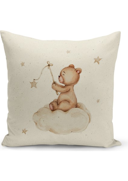 Çocuk Bebek Serisi Çift Tarafı Dijital Baskılı Kırlent Kılıfı (Kids Children Cushion Cover)
