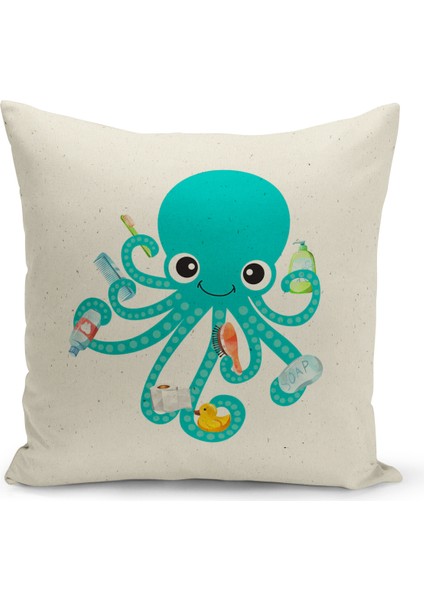 Çocuk Bebek Serisi Çift Tarafı Dijital Baskılı Kırlent Kılıfı (Kids Children Cushion Cover)