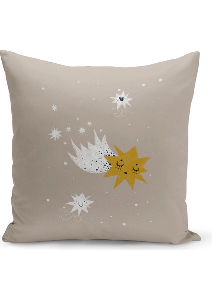Çocuk Bebek Serisi Çift Tarafı Dijital Baskılı Kırlent Kılıfı (Kids Children Cushion Cover)