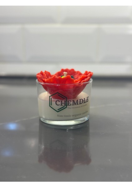 Chemdle Gelincik Çiçekli Bardak Mum fiyatları