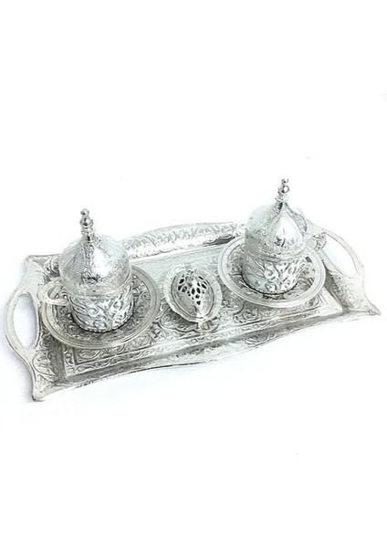 Otantik Işlemeli Desenli 2 Kişilik Sunum Tepsili Fincan Takımı indirimleri