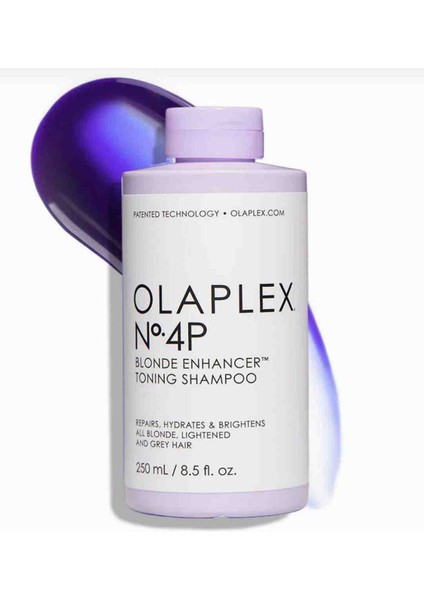 Olaplex No.4P Blonder Enhancer Tonıng Renk Koruyucu ve Bağ Güçlendirici Mor Şampuan 250 ml