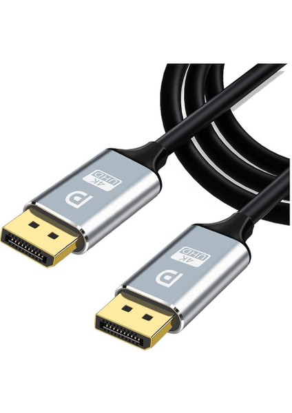 4K 60Hz Displayport  To Displayport Kablo (Dp 1.2) 21.60GBPS, 1080P Freesync G-Sync - 1.8 mt