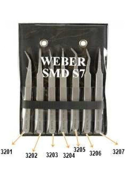 Smd Set7-1 Cımbız Penset Set 7 Parça