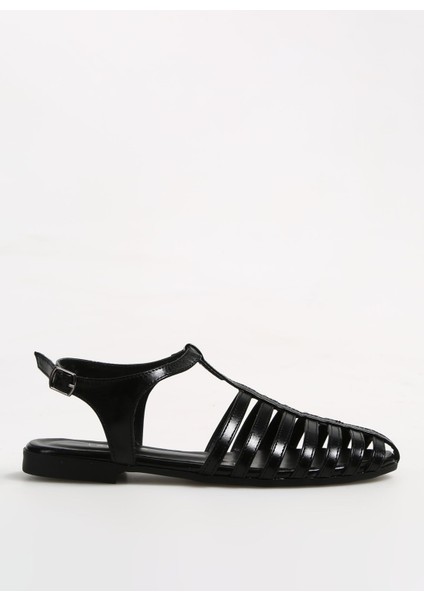 Siyah Kadın Sandalet Naseem