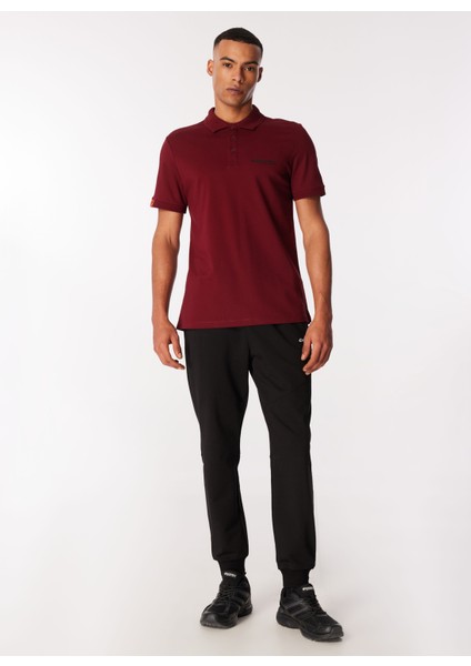 Bordo Erkek Relaxed Fit Polo T-Shirt D4SM-TST3248