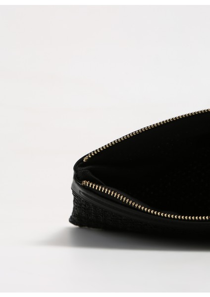 Siyah Kadın 28X20X2 cm Portföy Straw-Tobonı