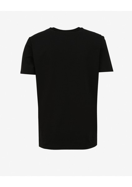Siyah Erkek Bisiklet Yaka Basic Baskılı T-Shirt D4SM-TST3308 fiyatları