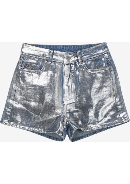 Indigo Kadın Yıkamalı Denim Şort BRB4SL-SRT6077
