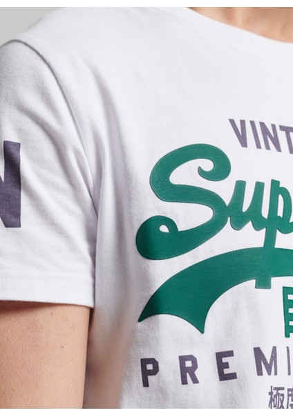 Bisiklet Yaka Baskılı Beyaz Erkek T-Shirt M1011356A01C_VL Tee fırsatları