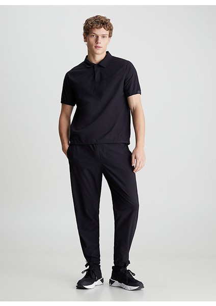 Calvin Klein Siyah Erkek Lastikli Bel Standart Fit Eşofman Altı 00GMS4P635BAE-WO - Woven Pant