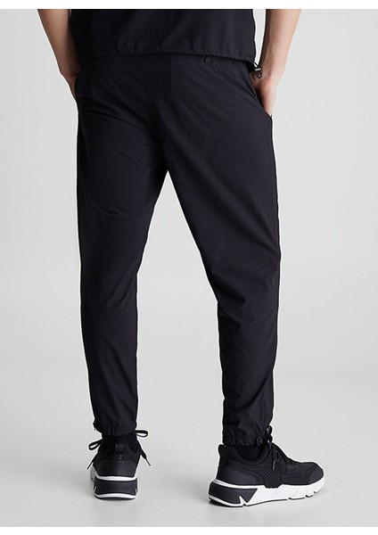 Calvin Klein Siyah Erkek Lastikli Bel Standart Fit Eşofman Altı 00GMS4P635BAE-WO - Woven Pant