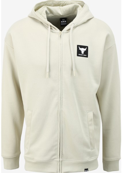 1383598-273 Pjt Rock Hwt Terry Fz Bej Erkek Kapüşon Yaka Bol Kesim Sweatshirt