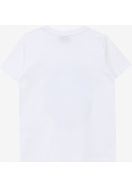 Ekru Erkek Çocuk Bisiklet Yaka Relaxed Baskılı T-Shirt C4SB-TST4223 fiyatları